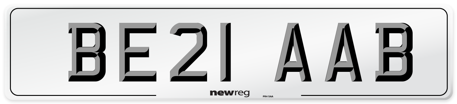 BE21 AAB Number Plate from New Reg